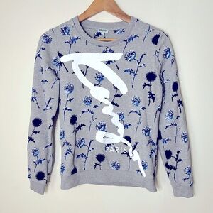Kenzo Paris Floral Crewneck Sweatshirt S Heather Grey